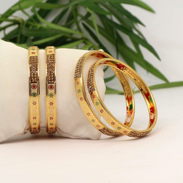 Multi Color 6 Set Of Bangles Combo Size-15615