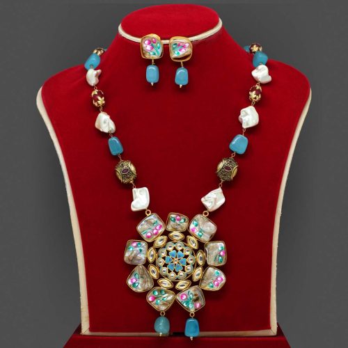 Multi Color Amrapali Meenakari Necklace Set