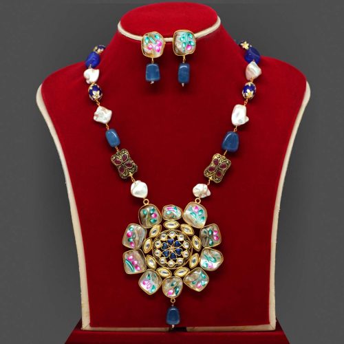 Multi Color Amrapali Meenakari Necklace Set