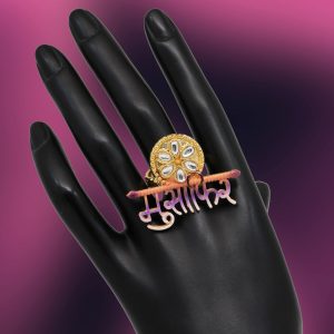 Multi Color Mint Meena Finger Ring For Women-0