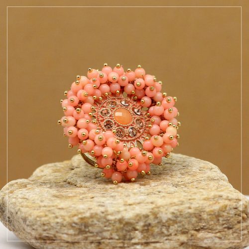 Peach Color Finger Rings