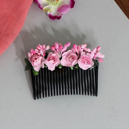 Pink Color Hair Comb Pin