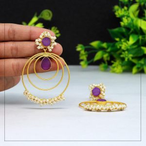 Purple Color Amrapali Earrings-0