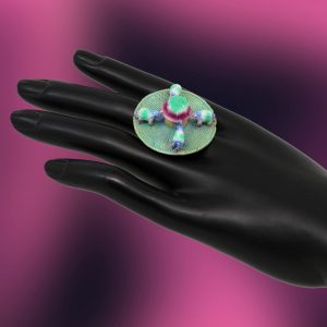 Rama Green Color Mint Meena Finger Ring For Women-0