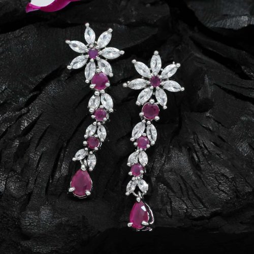 Rani Color American Diamond Earrings