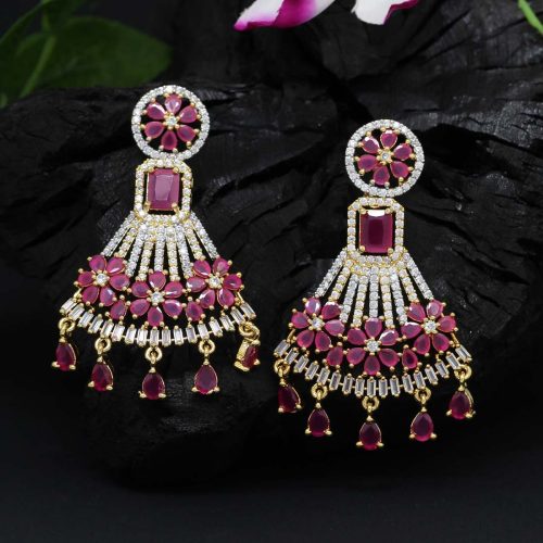 Rani Color American Diamond Earrings