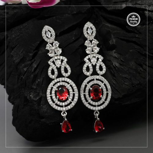 Rani Color American Diamond Earrings