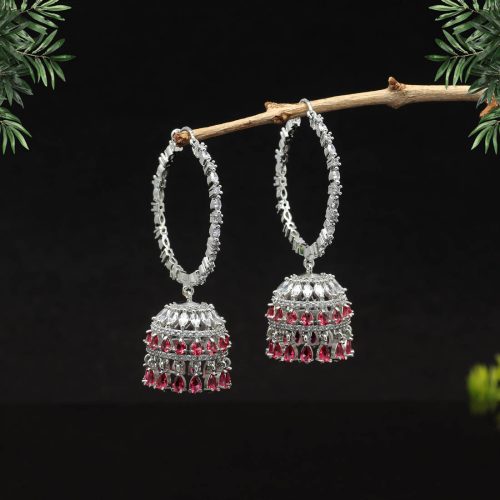 Rani Color American Diamond Earrings