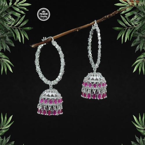 Rani Color American Diamond Earrings