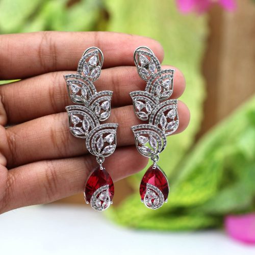 Rani Color American Diamond Earrings