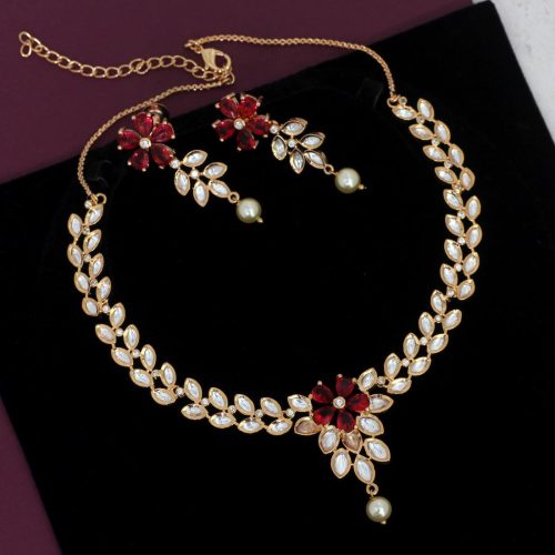 Rani Color American Diamond Necklaces Set