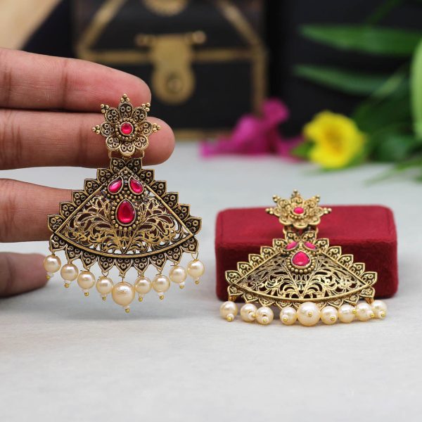 Rani Color Antique Earrings-14566