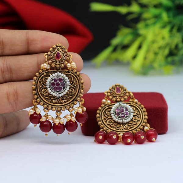 Rani Color Antique Earrings-14783