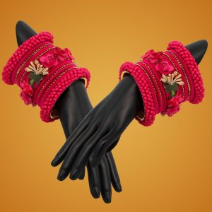 Rani Color Floral Bangles Set: 2.8-0