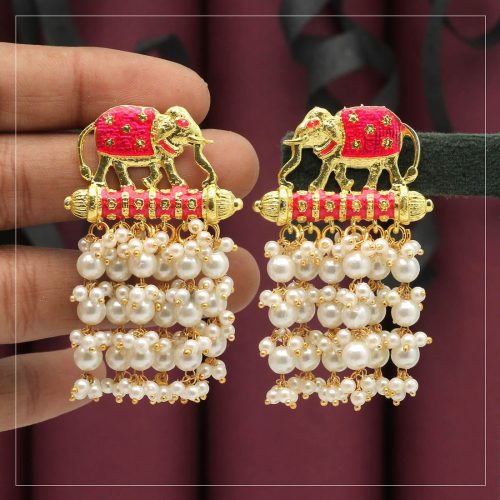 Rani Color Meenakari Earrings