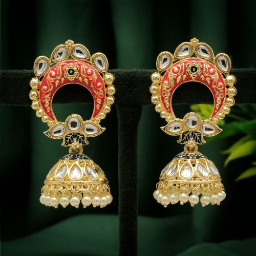 Rani Color Meenakari Earrings