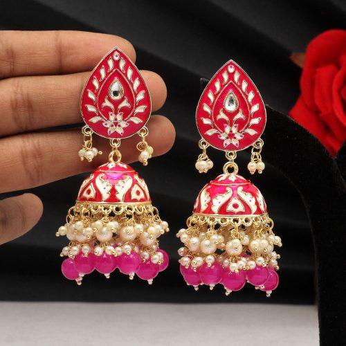 Rani Color Meenakari Earrings