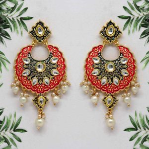 Rani Color Mint Meena Earrings-0