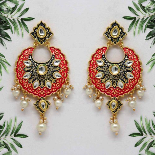 Rani Color Mint Meena Earrings