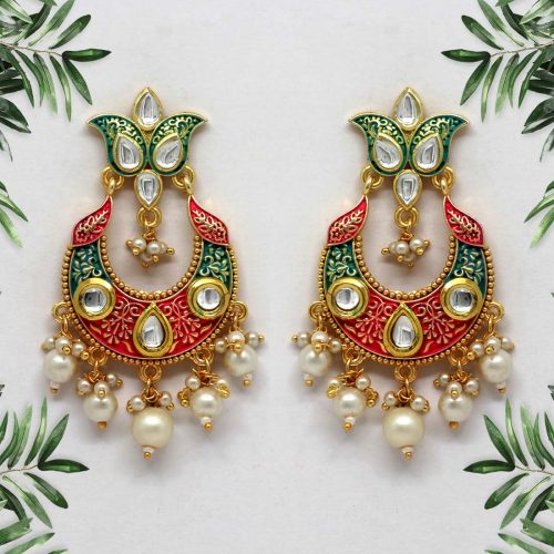 Rani Color Mint Meena Earrings