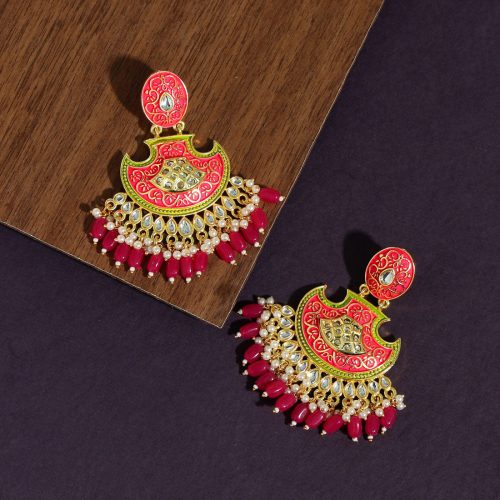 Rani Color Mint Meena Earrings