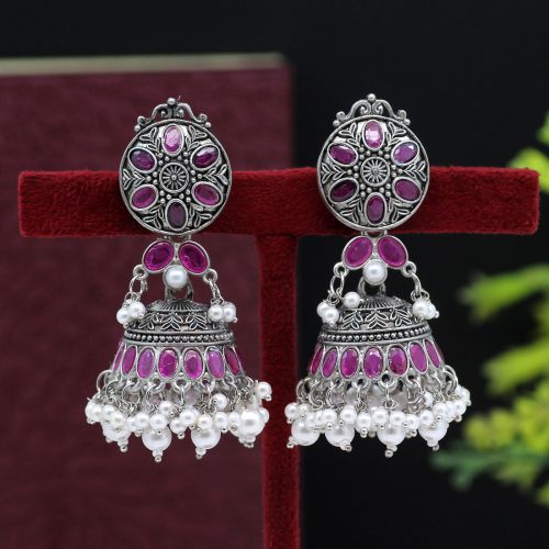 Rani Color Oxidised Earrings