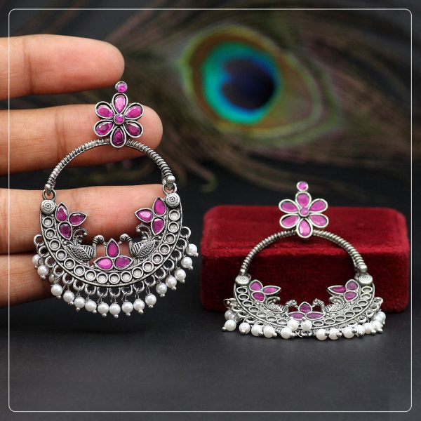 Rani Color Oxidised Earrings-15046