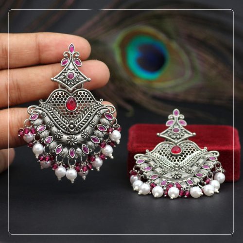 Rani Color Oxidised Earrings