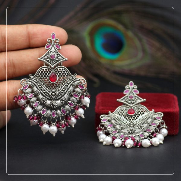 Rani Color Oxidised Earrings-0