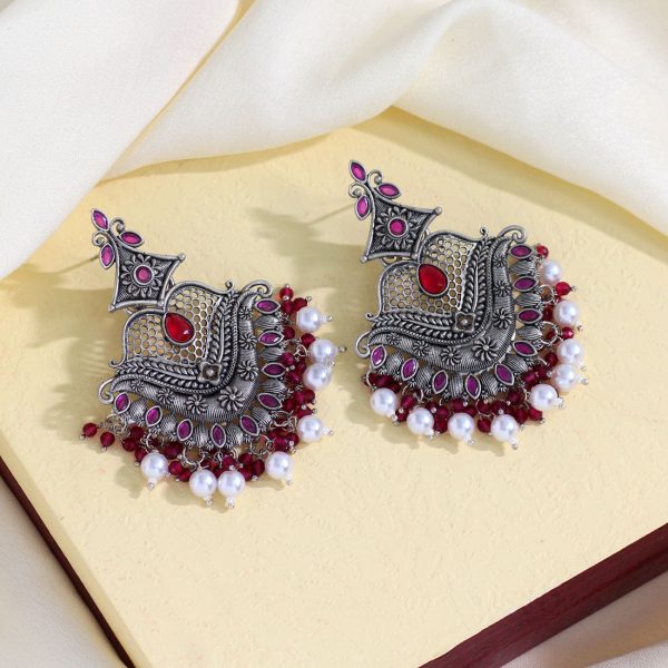 Rani Color Oxidised Earrings-15096