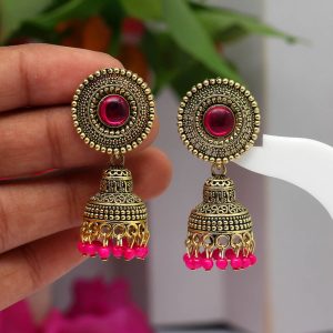 Rani Color Oxidised Earrings-0