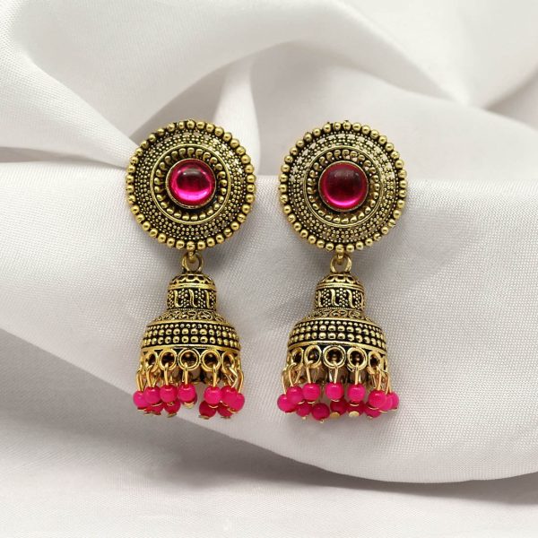 Rani Color Oxidised Earrings-12987