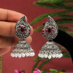 Rani Color Oxidised Earrings-0