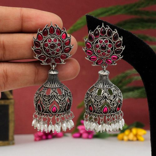 Rani Color Oxidised Earrings