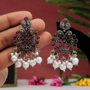 Rani Color Oxidised Earrings-0