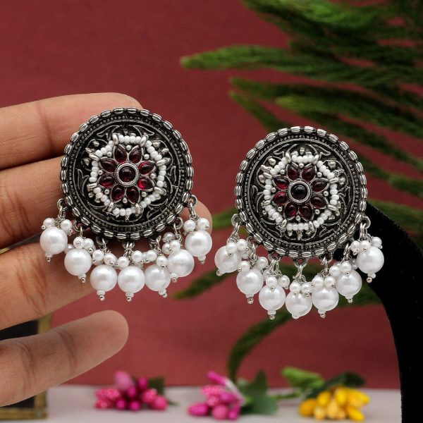 Rani Color Oxidised Earrings-3357