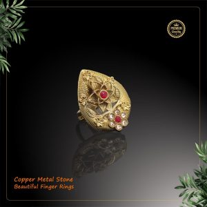 Rani & Gold Color Copper Finger Ring-0