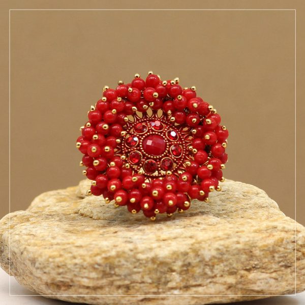 Red Color Finger Rings-12618