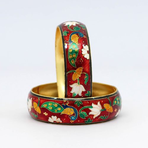 Red Color Meenakari Bangle Size: 2.10