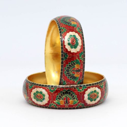 Red Color Meenakari Bangle Size: 2.10