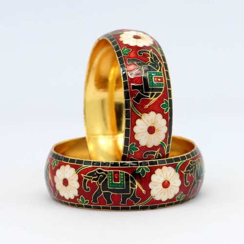 Red Color Meenakari Bangle Size: 2.6