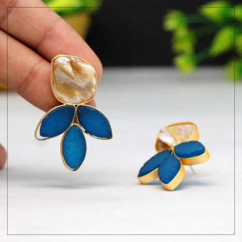 Royal Blue Color Amrapali Earrings