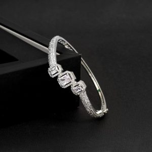 Silver Color American Diamond Bracelet-0