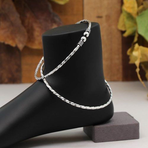 Silver Color Kada Anklets