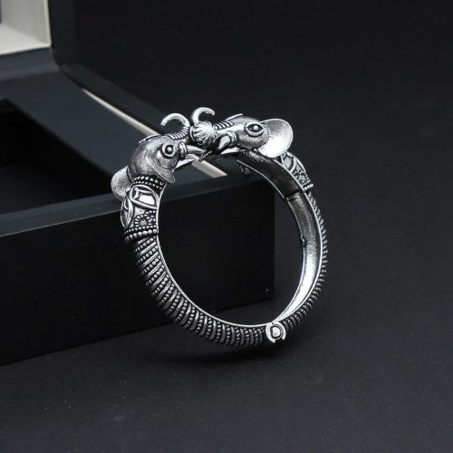 Silver Color Oxidised Bracelet