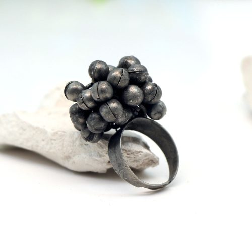 Silver Color Oxidised Ring