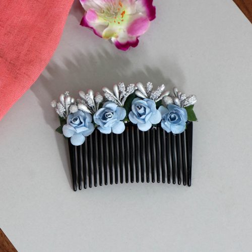 Sky Blue Color Hair Comb Pin