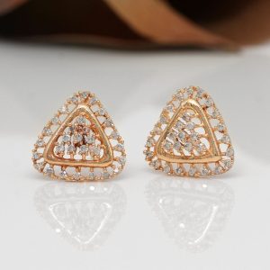 White Color American Diamond Earrings-0