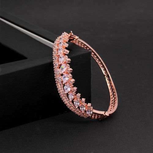 White Color American Diamond Rose Gold Bracelet