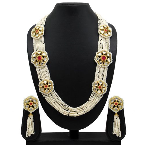 White Color Beads Necklace Set